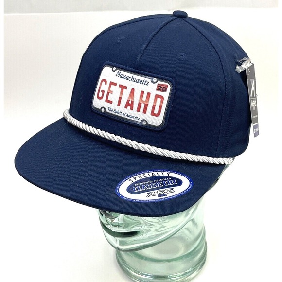 AHEAD Other - NEW Get A HD License Plate Cap Adjustable Ahead Rope Classic Hat Blue‎ Snapback